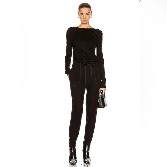 The Range‎ DIVISION RIB SCOOP BACK JUMPSUIT BLACK X SMALL - Picture 3 of 12